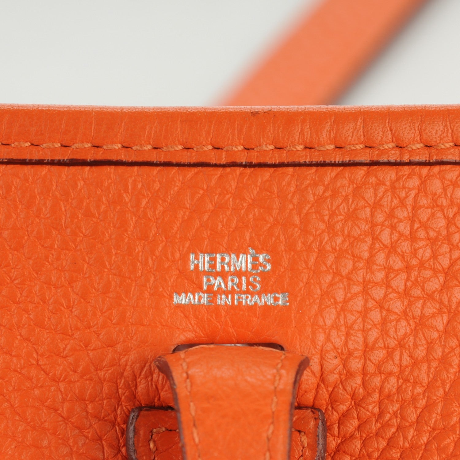 Hermes Taurillon Clemence Evelyne TPM Orange 6 of 7