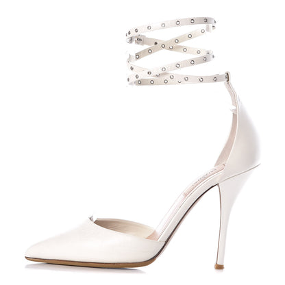 Valentino Garavani Nappa Love Latch Ankle Wrap 100mm Pumps 39 Light Ivory 1 of 16