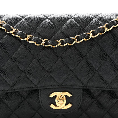 Chanel Caviar Quilted Medium Double Flap Black 8 of 12