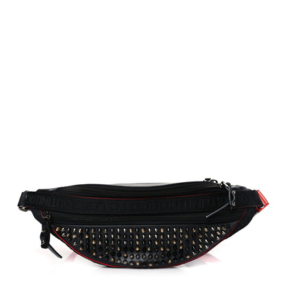 Christian Louboutin Calfskin Pyramid Embossed Parisnyc Belt Bag Black 1 of 8