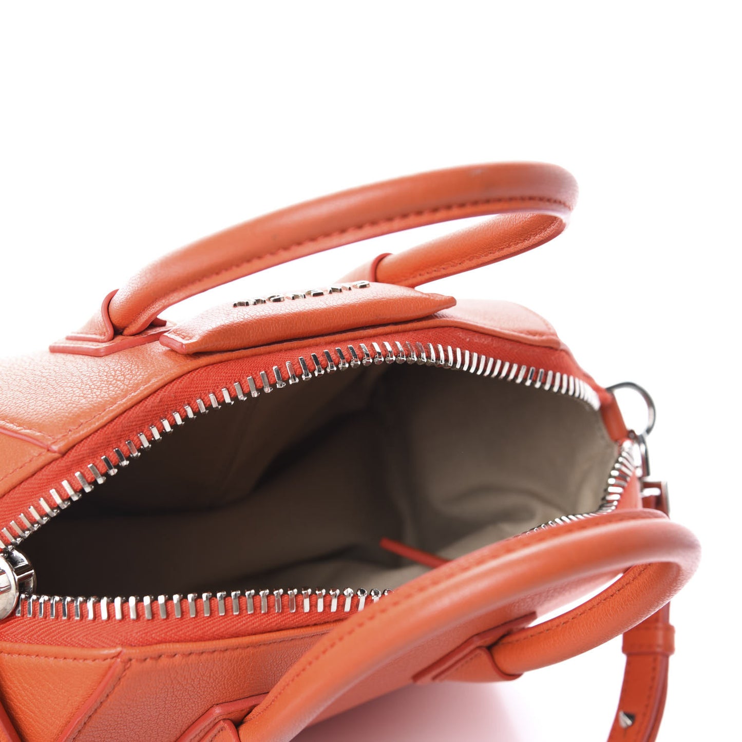 Sugar Goatskin Mini Antigona Burnt Orange