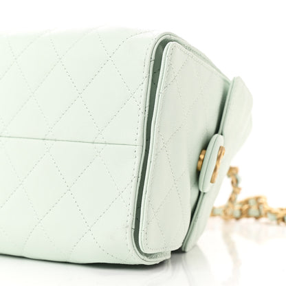 Chanel Caviar Quilted Small Chanel 25 Handbag Light Green 9 of 10