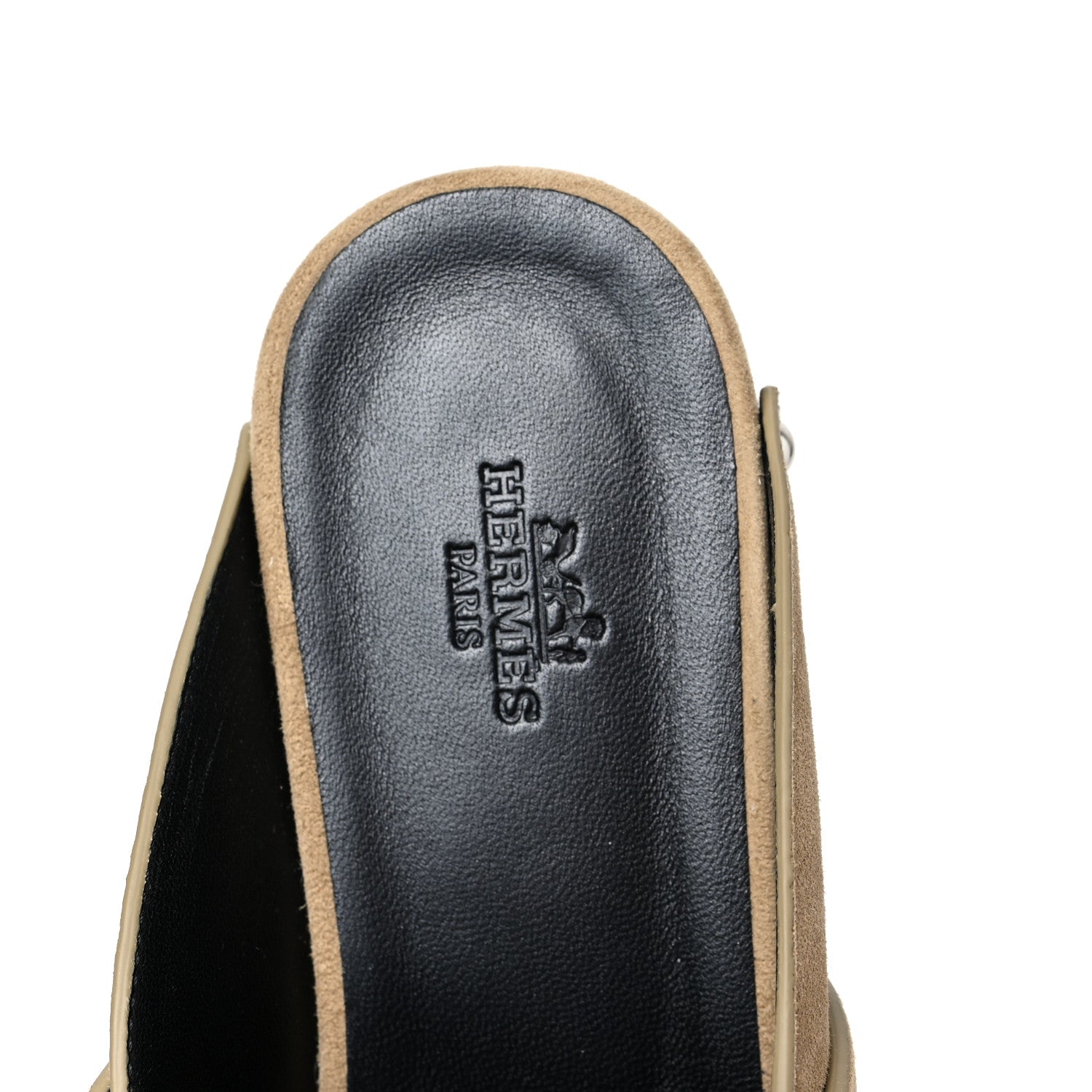 Hermes Suede Goatskin Calya Mules 37 Beige Gobi 7 of 7