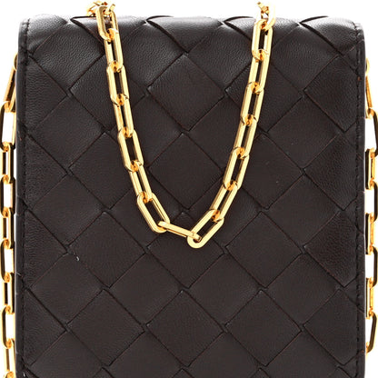 Bottega Veneta Nappa Intrecciato Card Case On Chain Fondant 7 of 12