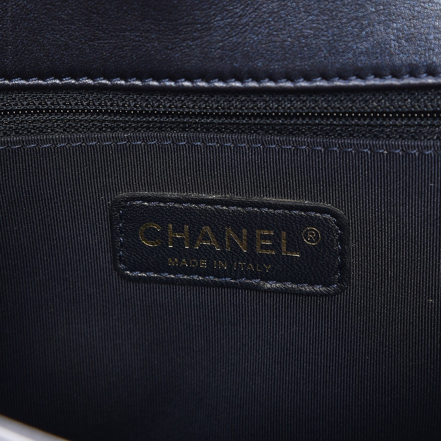 Lambskin Embossed New Medium Boy Cube Flap Navy