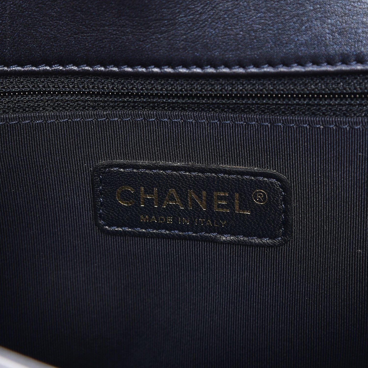 Chanel Lambskin Embossed New Medium Boy Cube Flap Navy 6 of 14