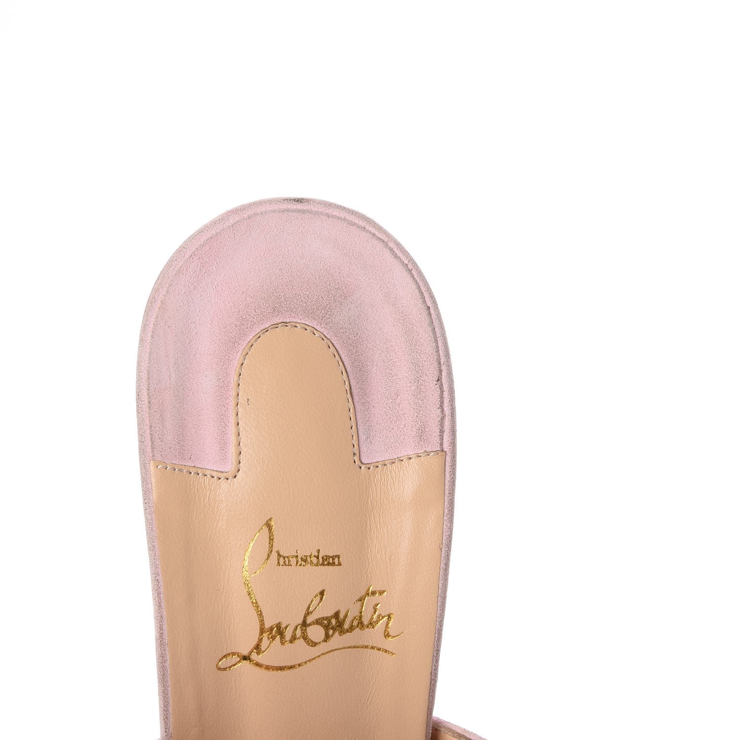 Christian Louboutin Suede Submuline 120 Fleur Paillette Slide Sandals 40.5 Pompadour 9 of 12