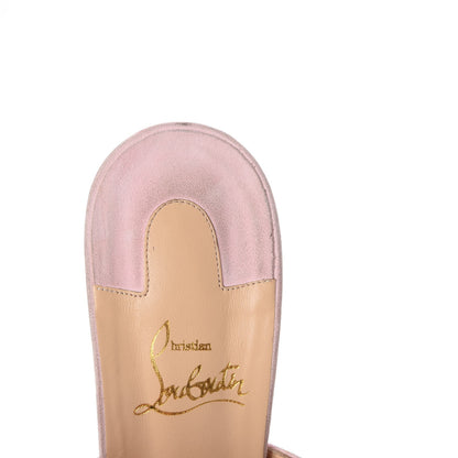 Christian Louboutin Suede Submuline 120 Fleur Paillette Slide Sandals 40.5 Pompadour 9 of 12