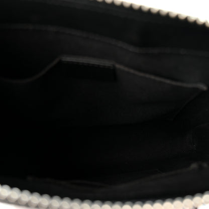 Gucci GG Supreme Monogram Web Small Flat Messenger Bag Black Grey 5 of 10