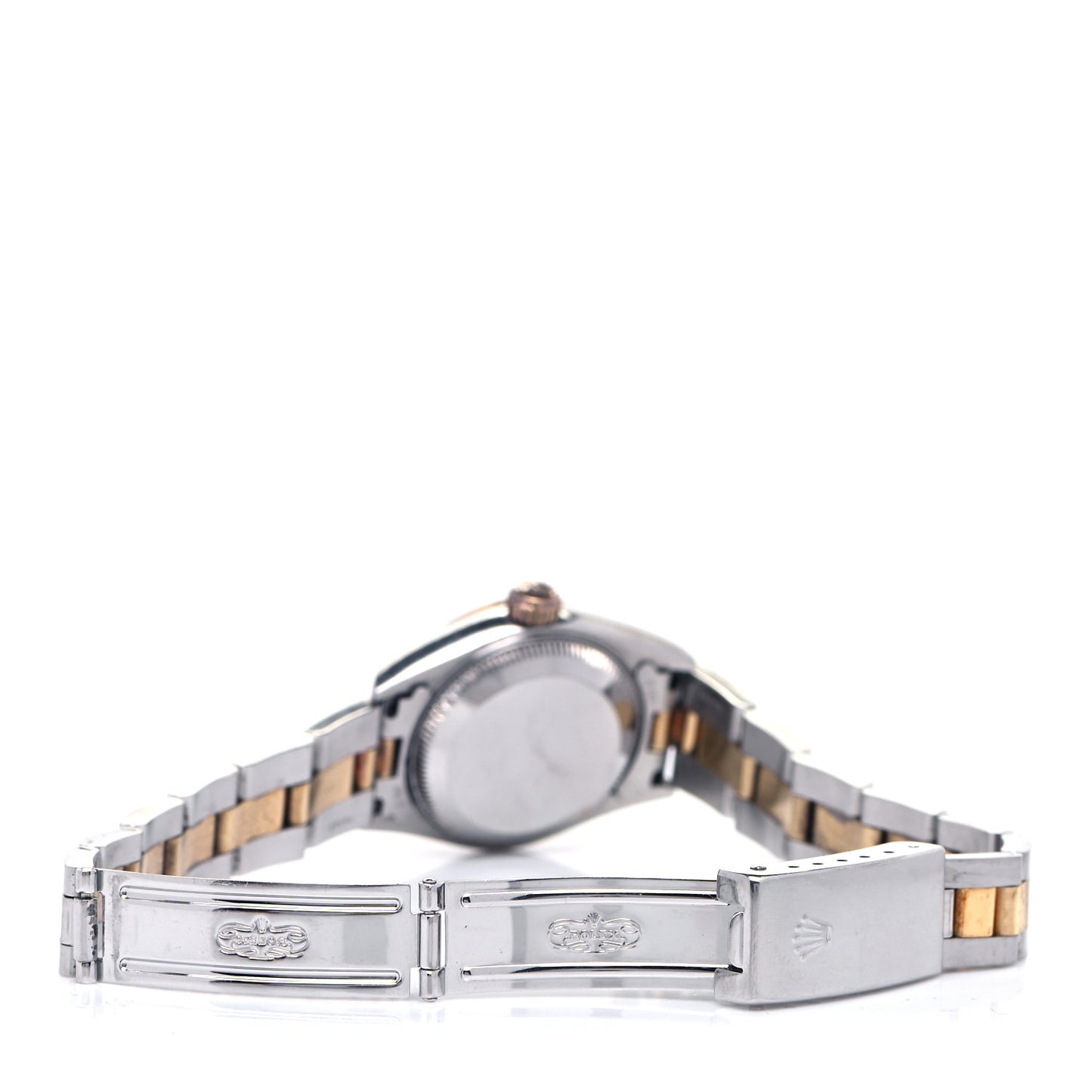 Stainless Steel 18K Yellow Gold Diamond 26mm Oyster Perpetual Datejust Watch Black 69176