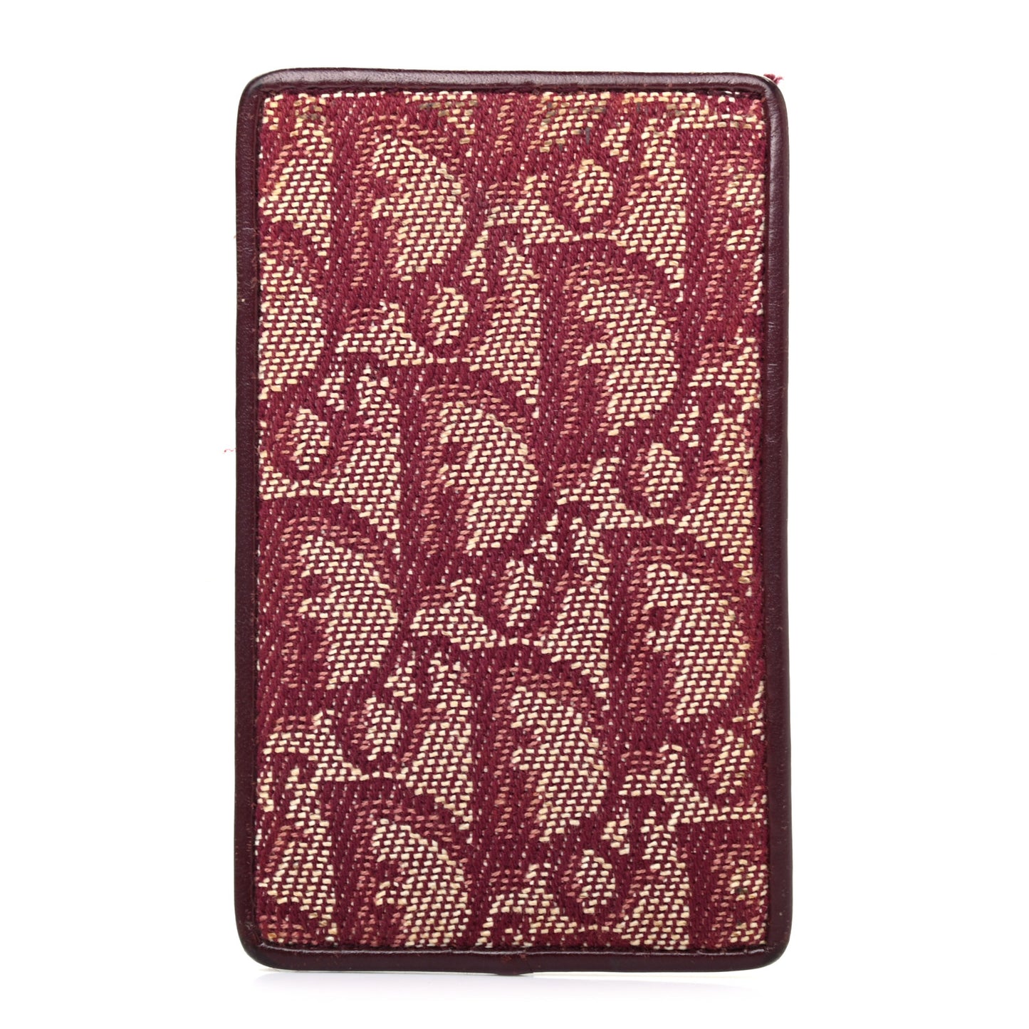 Calfskin Oblique Card Holder Bordeaux