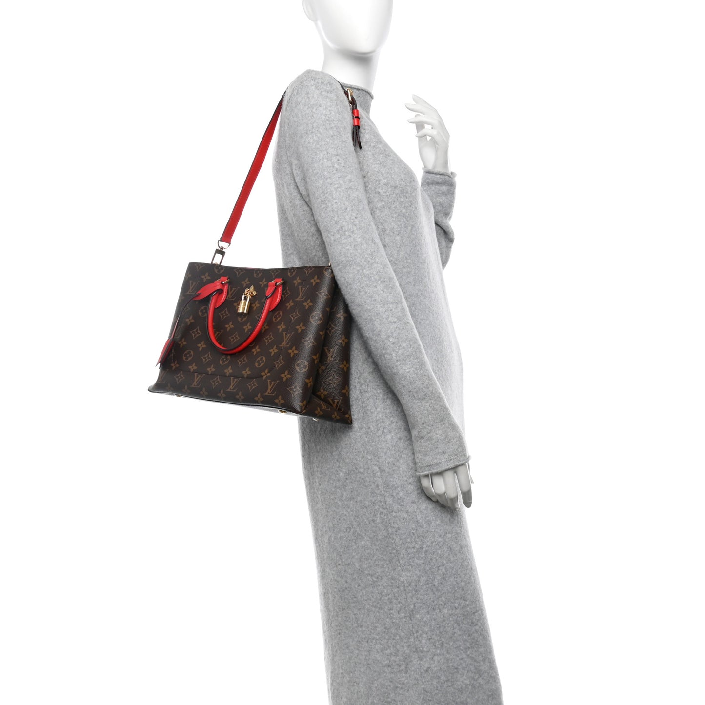 Monogram Flower Tote  Coquelicot