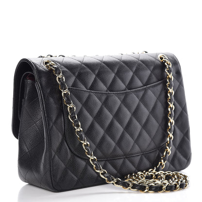 Chanel Caviar Quilted Jumbo Double Flap Black 3 of 9