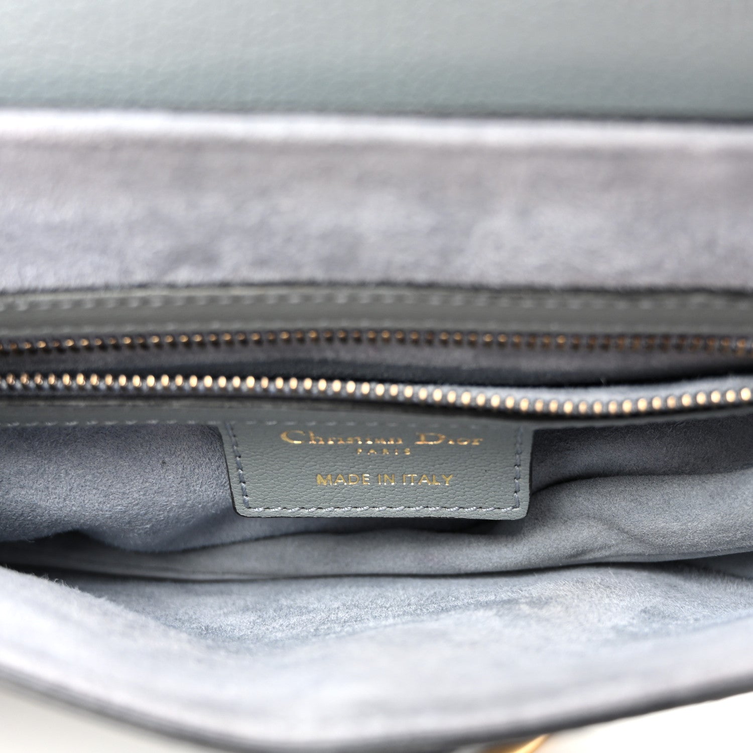 Christian Dior Shiny Goatskin Saddle Bag Cloud Blue 5 of 11