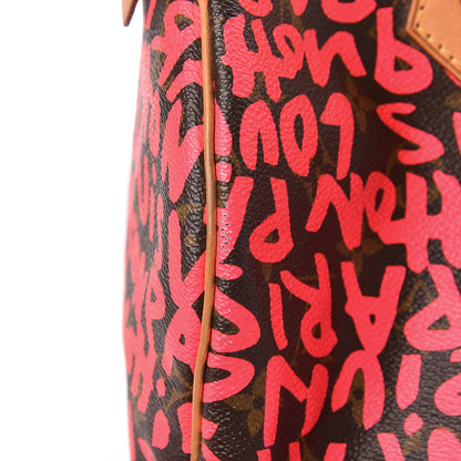 Louis Vuitton Monogram Graffiti Speedy 30 Fuchsia 9 of 15