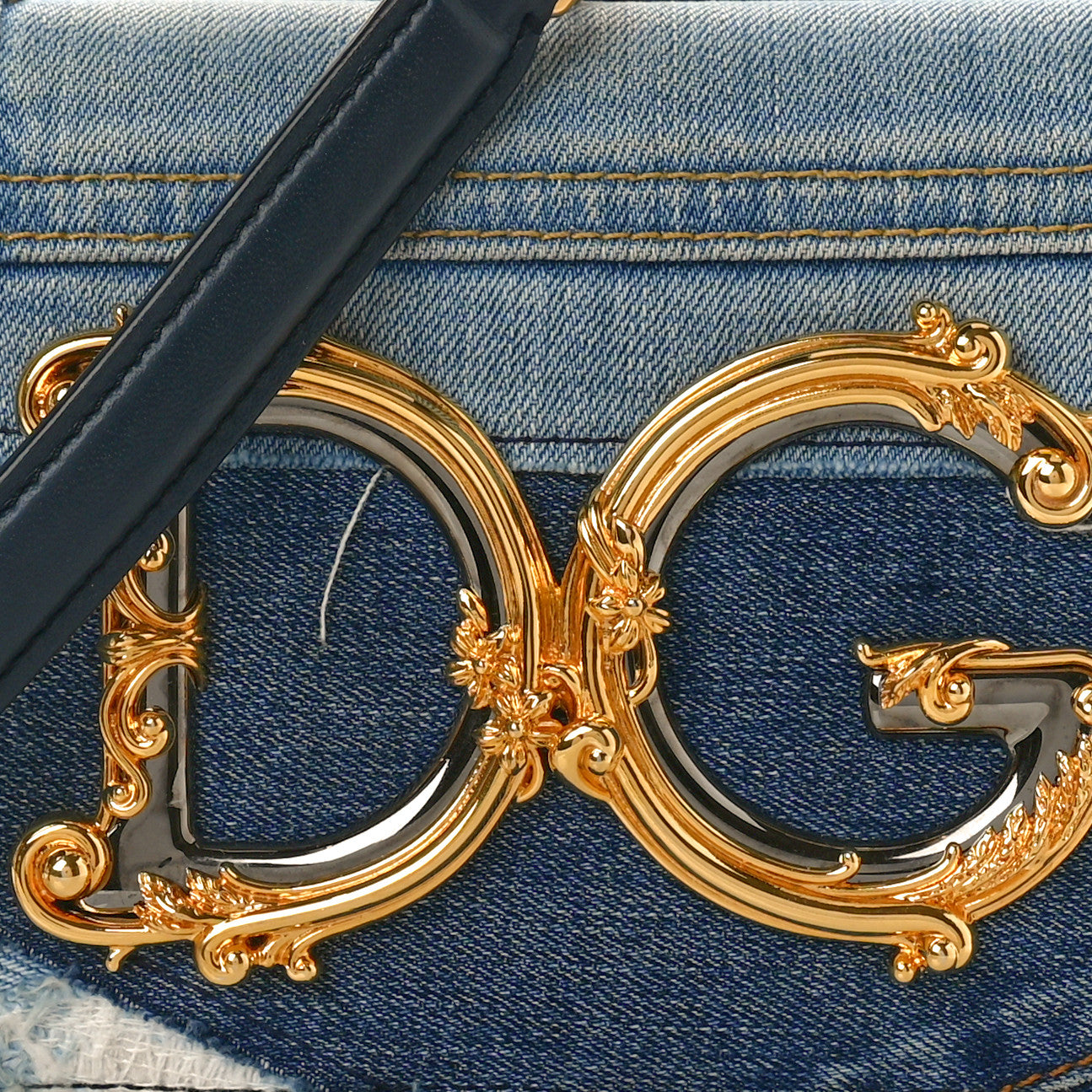 Denim DG Girls Shoulder Bag Blue