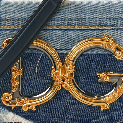 Dolce & Gabbana Denim DG Girls Shoulder Bag Blue 7 of 9