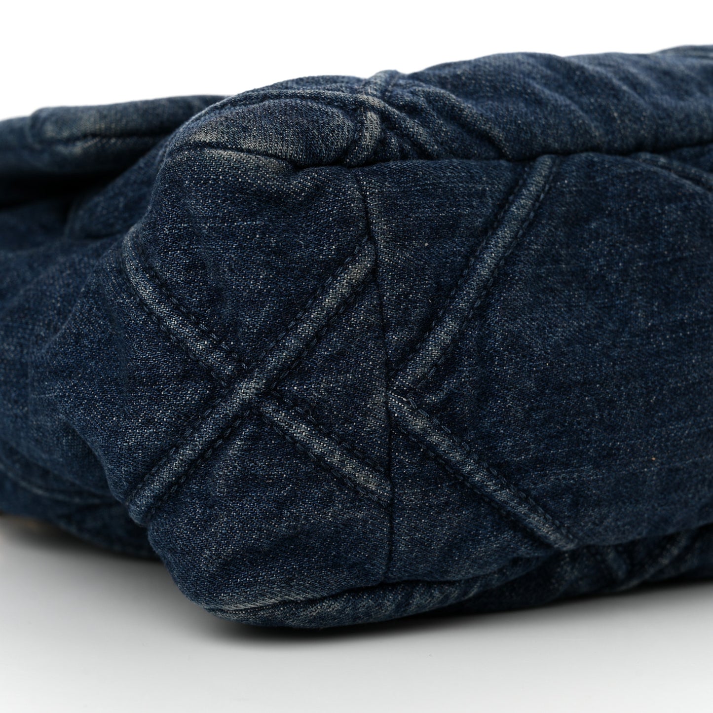 Denim Quilted Large Chanel 19 Flap Blue