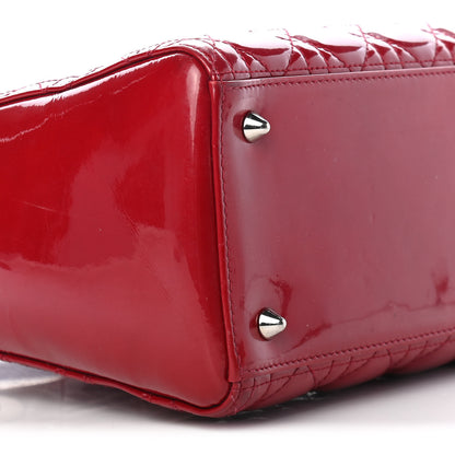 Christian Dior Patent Cannage Medium Lady Dior Red 7 of 9