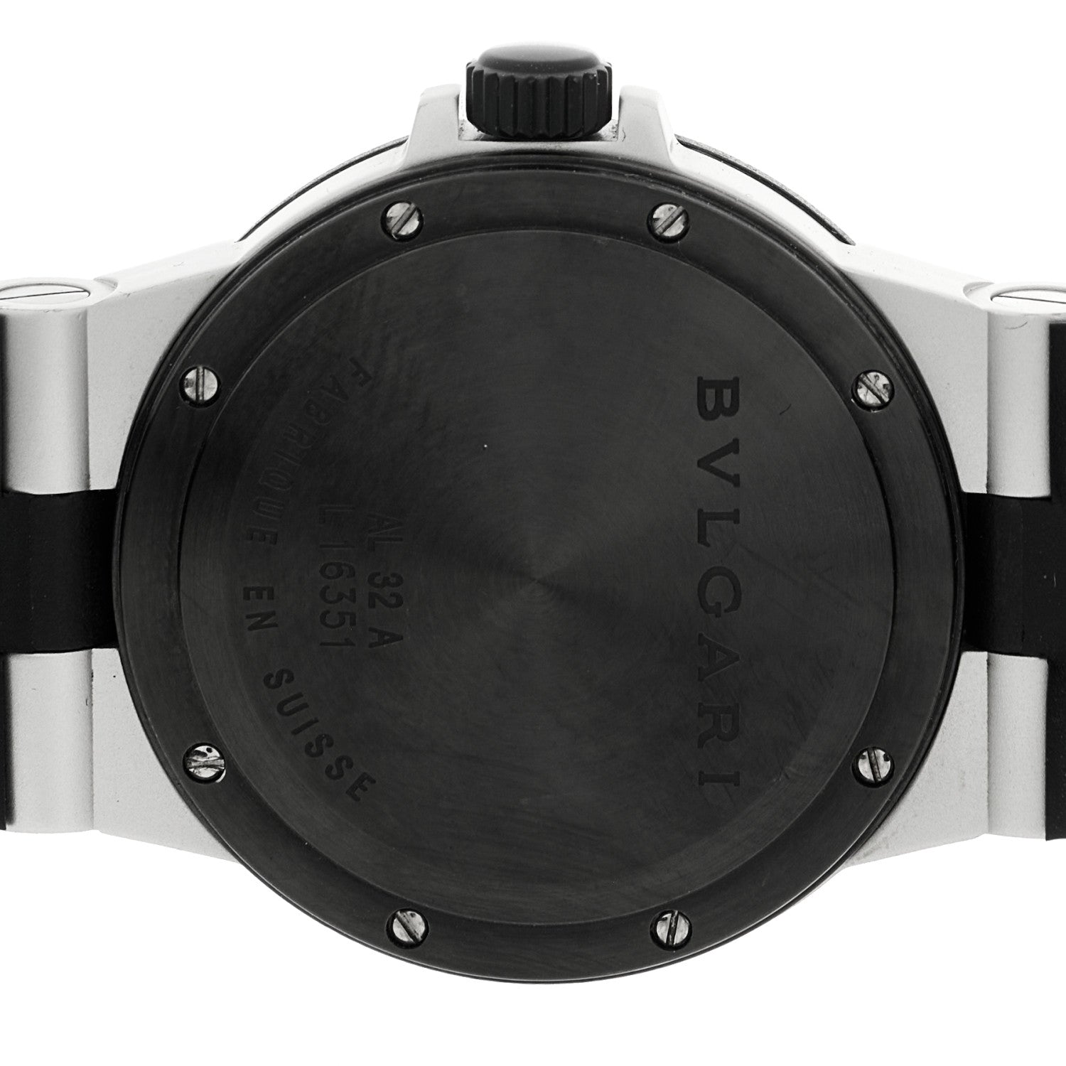 Bulgari Aluminum Rubber 32mm Diagono Quartz Watch 4 of 4
