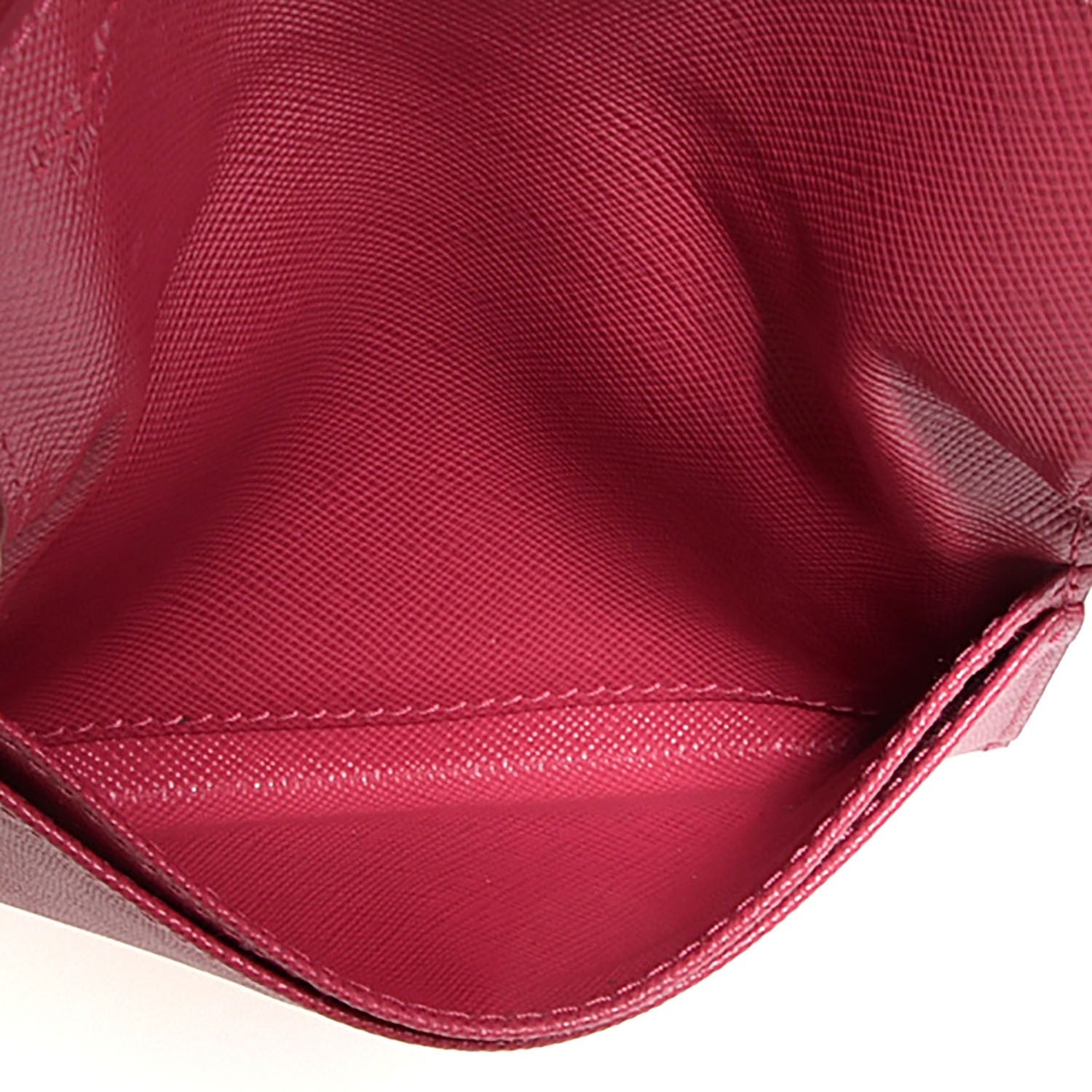Prada Saffiano Metal Flap Card Holder Ibisco 5 of 8