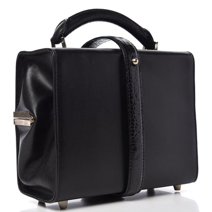 Alexander Wang Calfskin Crocodile Embossed Tai Dopp Kit Bag Black 3 of 6