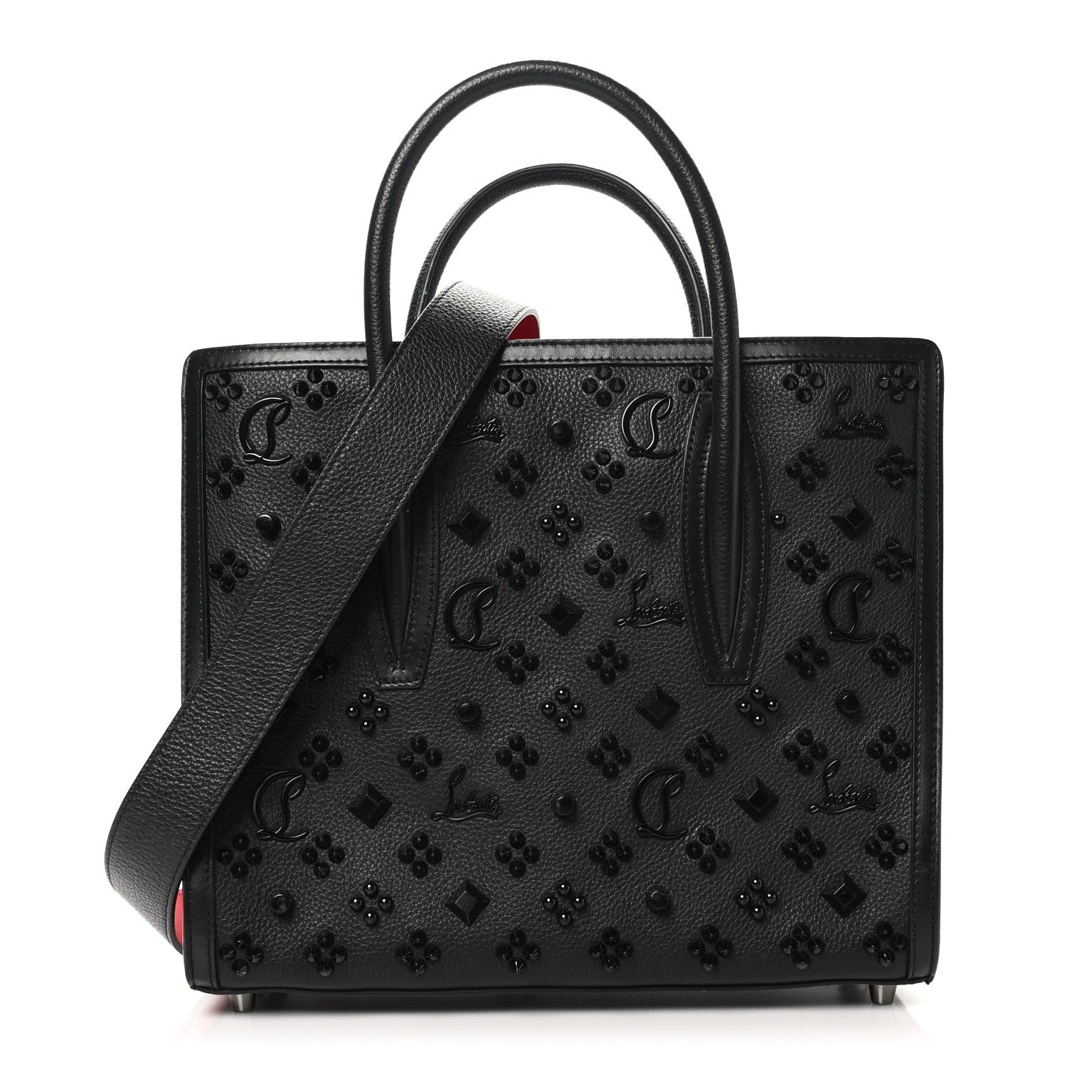 Christian Louboutin Calfskin Spikes Loubinthesky Medium Paloma Black 1 of 11