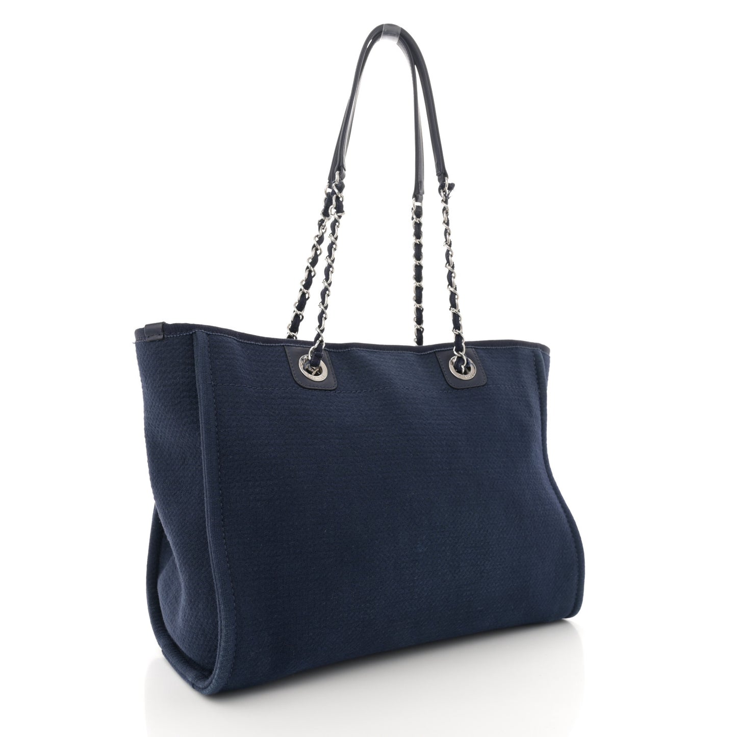 Mixed Fibers Small Deauville Tote Navy Blue