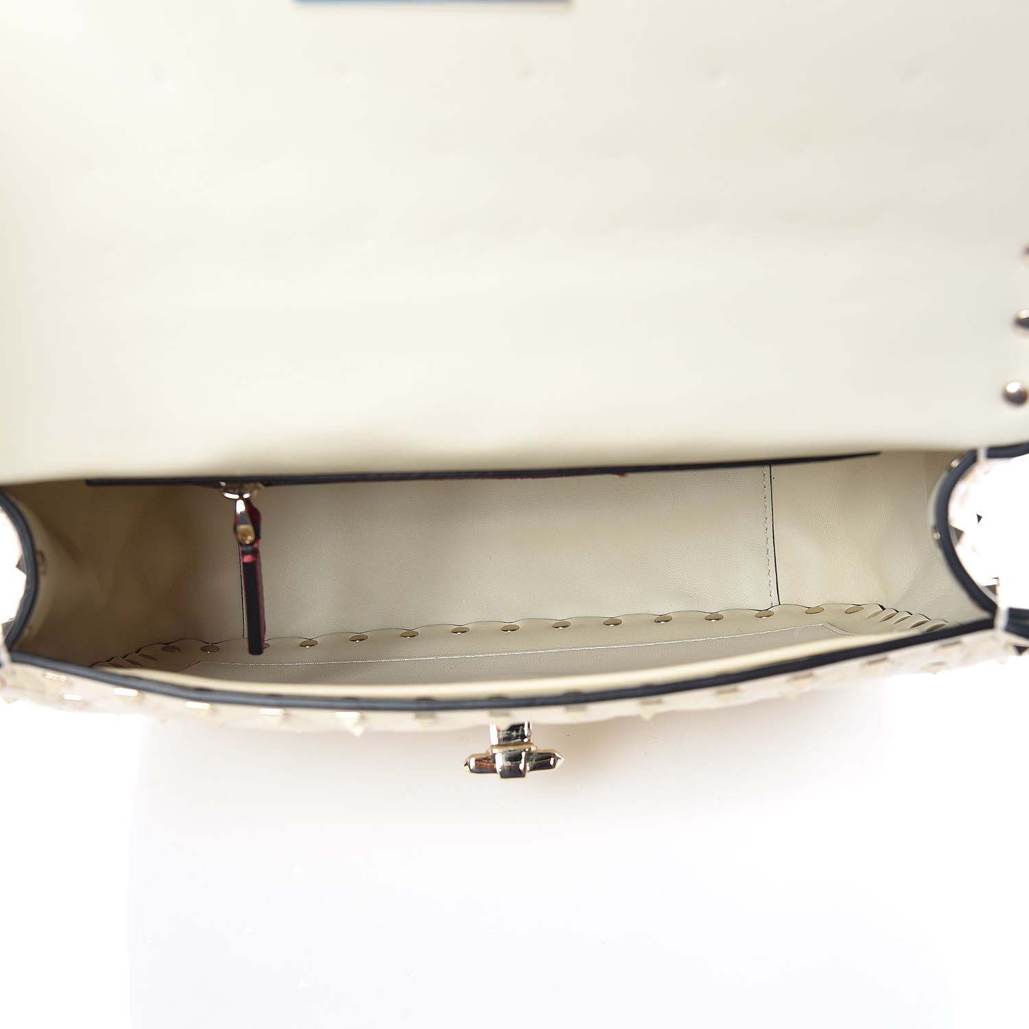 Valentino Garavani Nappa Medium Rockstud Spike Shoulder Bag Light Ivory 5 of 10