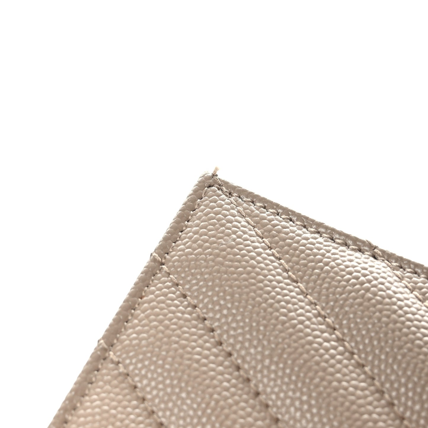 Grain De Poudre Matelasse Chevron Monogram Zipped Two-Part Wallet Dark Beige