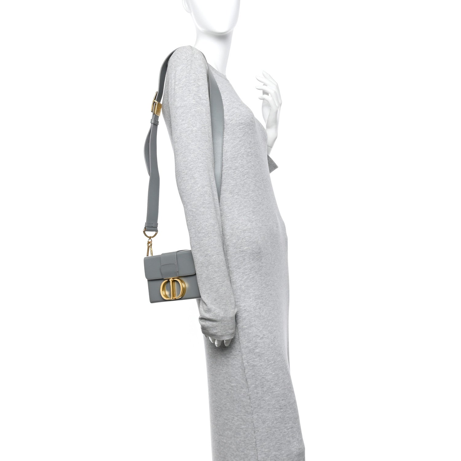 Christian Dior Box Calfskin 30 Montaigne Box Bag Gray 2 of 11