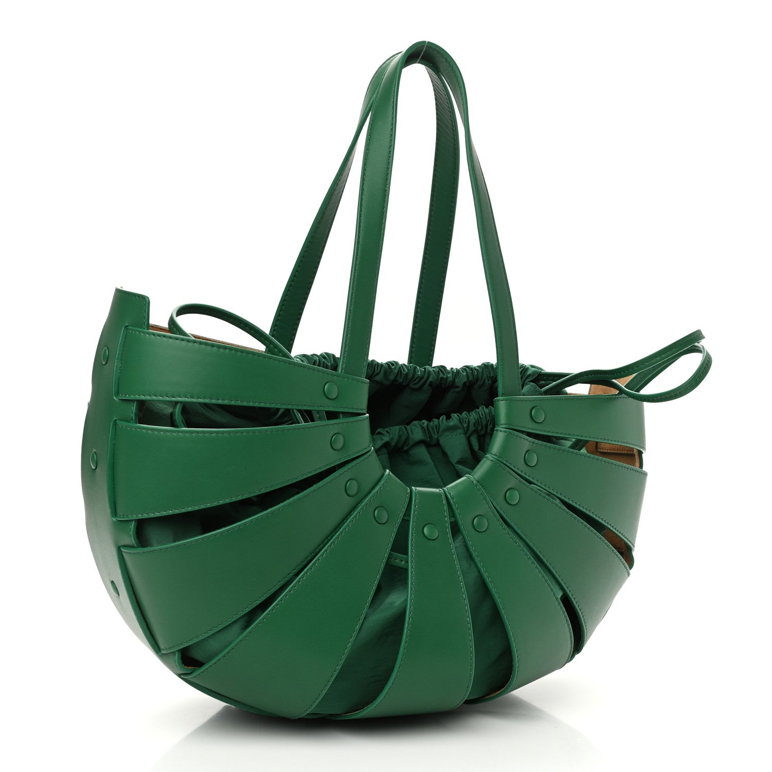 Bottega Veneta French Calfskin Shell Bag Racing Green 3 of 10