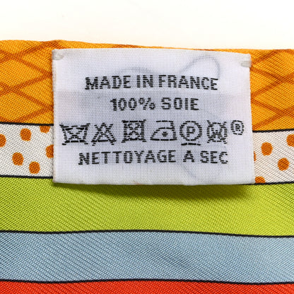 Hermes Silk Twilly Grand Theatre Nouveau Soleil Vert Fluo Multicolor 3 of 4