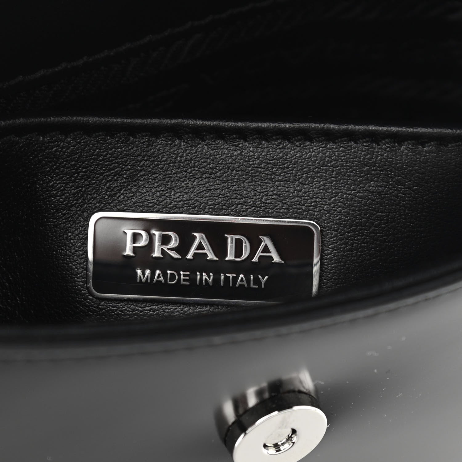 Prada Spazzolato Cleo Flap Shoulder Bag Black 6 of 12