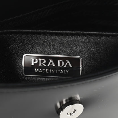 Prada Spazzolato Cleo Flap Shoulder Bag Black 6 of 12