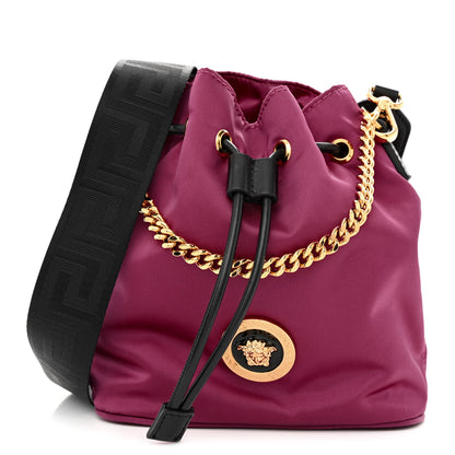 Versace Nylon Medusa Bucket Bag Dahlia Black 1 of 10