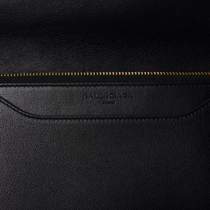 Balenciaga Veau Amp Plate Gold Chain Wallet Black 5 of 9