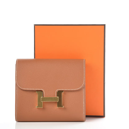 Hermes Evercolor Constance Short Wallet Gold 10 of 10