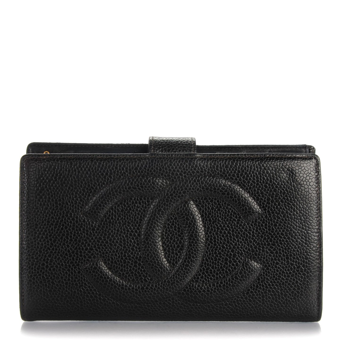 Caviar Timeless CC French Wallet Black