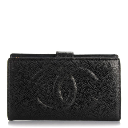 Chanel Caviar Timeless CC French Wallet Black 1 of 8