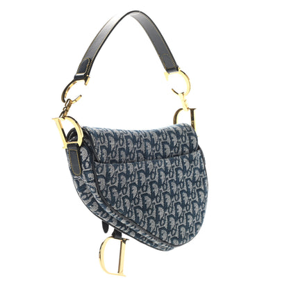 Christian Dior Monogram Saddle Bag Blue 3 of 13