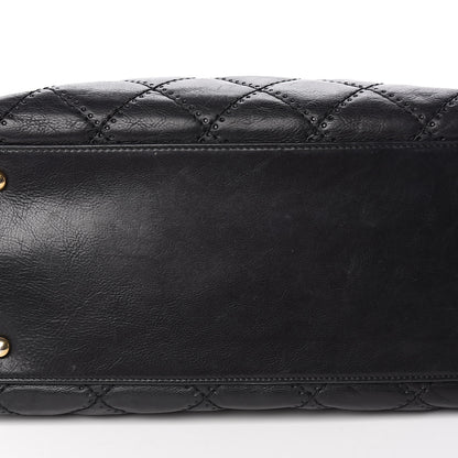 Chanel Calfskin Quilted Retro Chain Tote Black 11 of 14