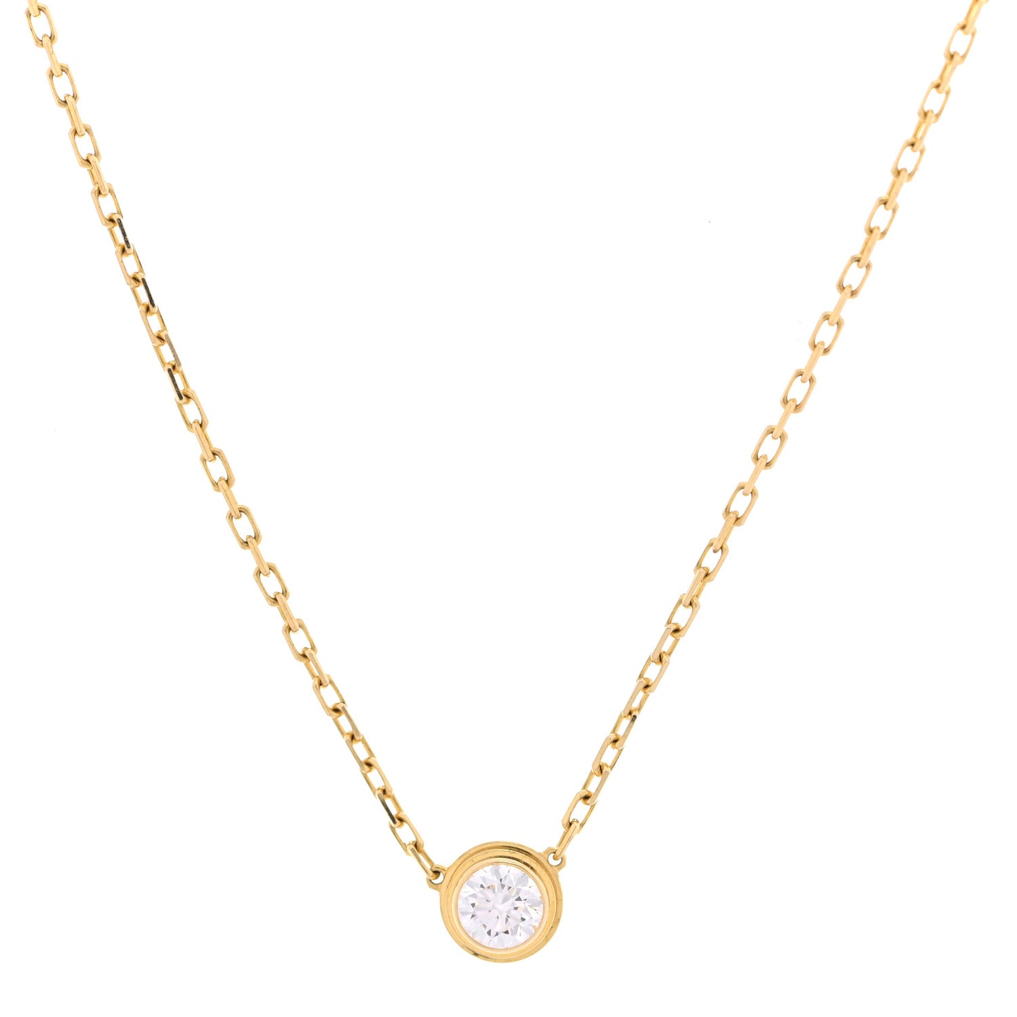 18K Yellow Gold Diamond LM D'Amour Pendant Necklace