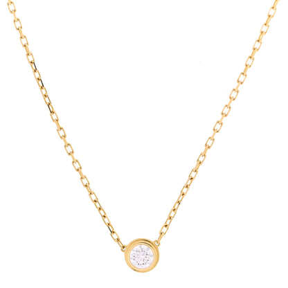 Cartier 18K Yellow Gold Diamond LM D'Amour Pendant Necklace 1 of 5