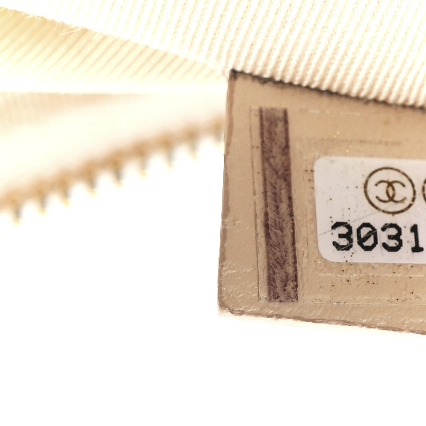 Shiny Goatskin Quilted Chanel 19 Pouch Beige