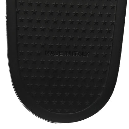 Givenchy Rubber Logo Marble Effect Mens Pool Slide Sandals 42 Black Yellow 7 of 8