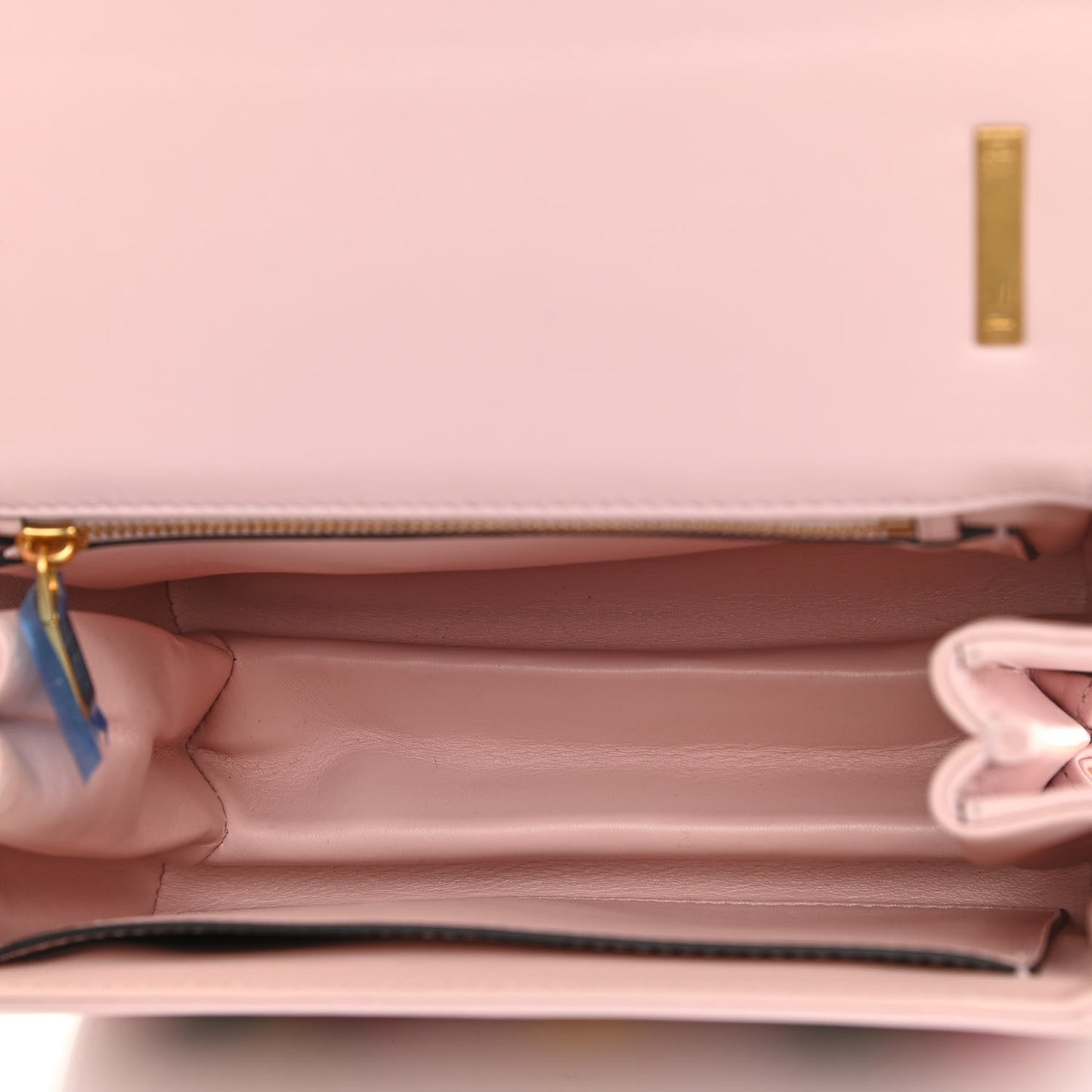 Calfskin Embroidered Stud Sign Shoulder Bag Rose Quartz Multicolor