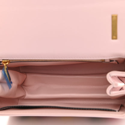 Valentino Garavani Calfskin Embroidered Stud Sign Shoulder Bag Rose Quartz Multicolor 5 of 12