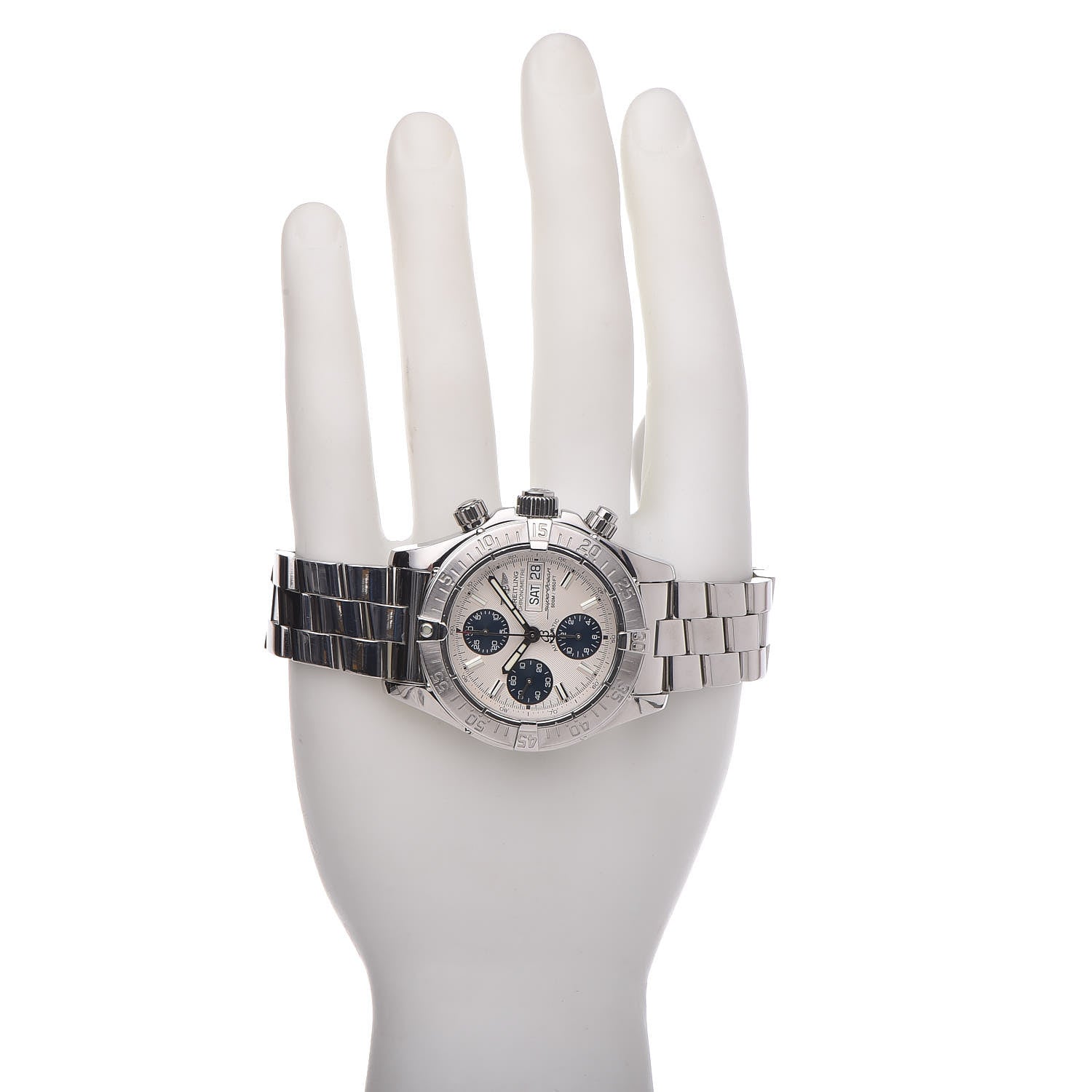 Breitling Stainless Steel 42mm Chrono Super Ocean Automatic Watch White A13340 2 of 7