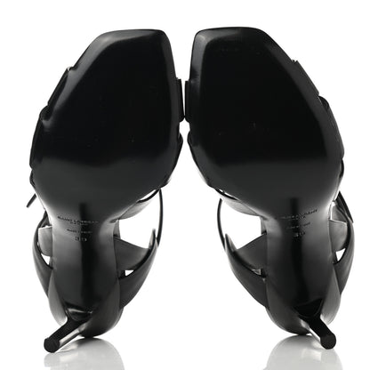 Saint Laurent Calfskin Tribute Sandals 39 Black 5 of 9
